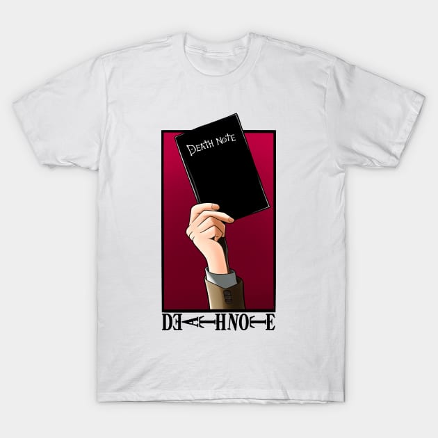Light Holding Death Note T-Shirt by Uzzi Watson